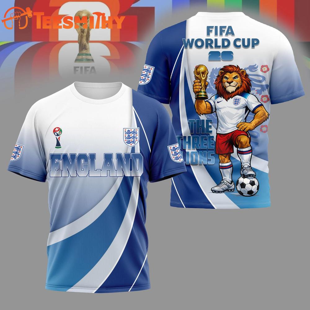 England Fifa World Cup 2026 Mascot Limited 3D Shirt