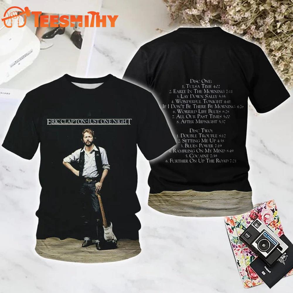 Eric Clapton Just One Night All Over Printed T Shirt
