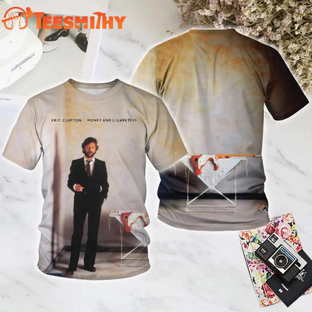 Eric Clapton Money and Cigarettes All Over Printed T Shirt