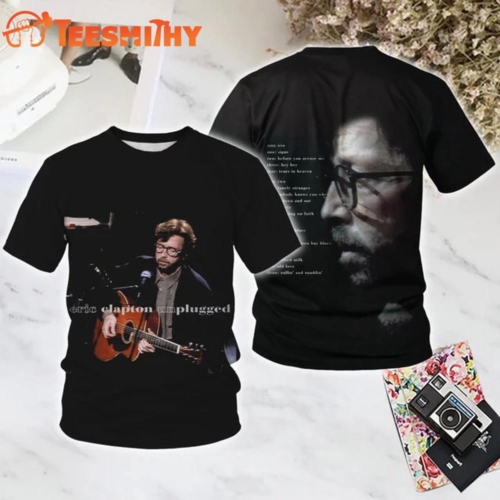 Eric Clapton Unplugged All Over Printed T Shirt