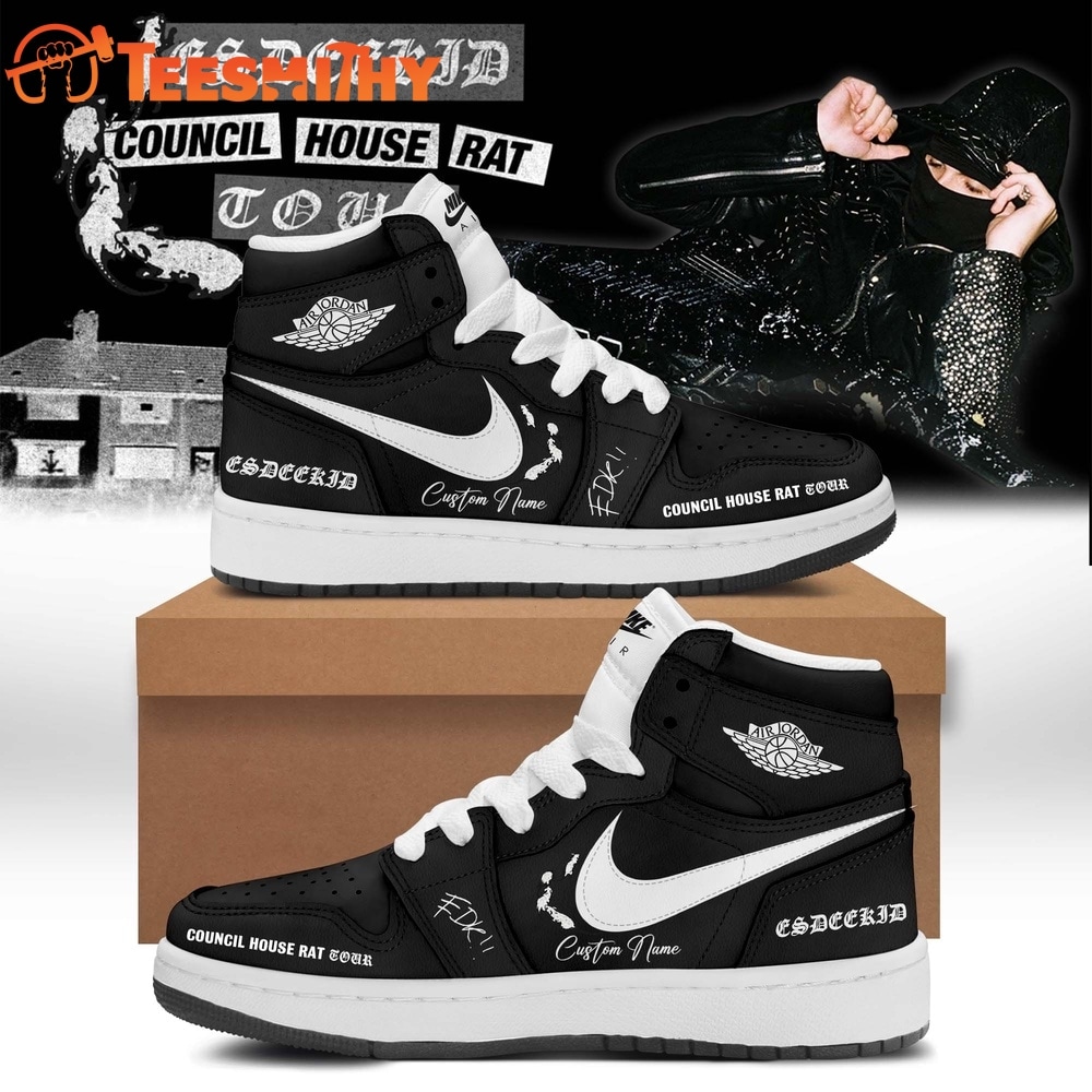 EsDeeKid Council House Rat Tour 2026 Black Air Jordan 1 Hightop Shoes