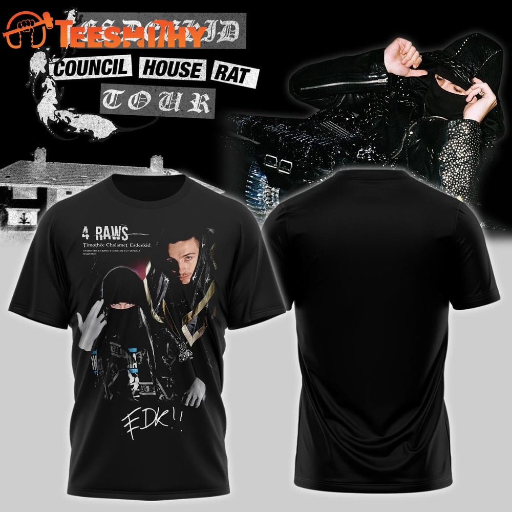 EsDeeKid Council House Rat Tour 2026 Graphic New Design 3D Shirt