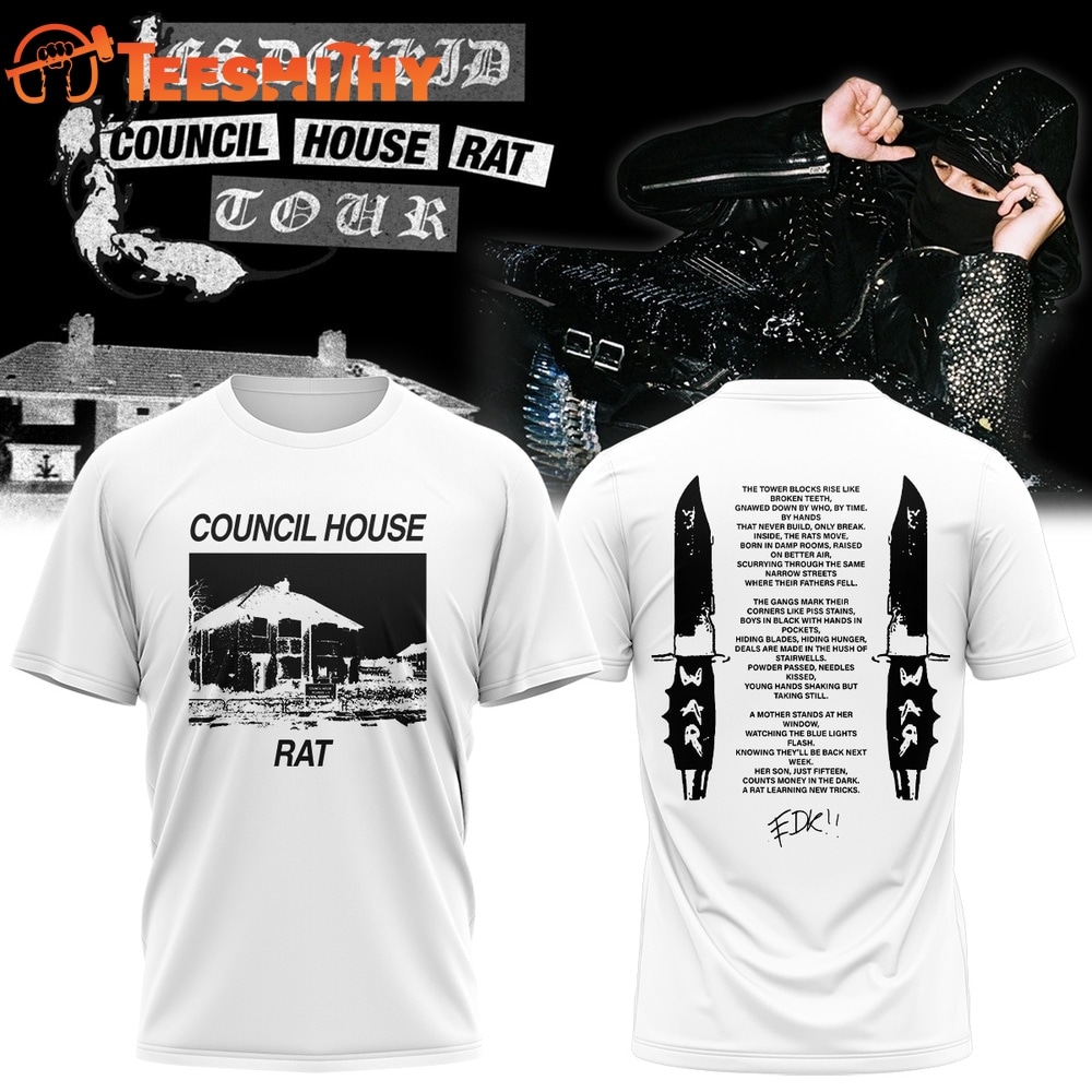 EsDeeKid Council House Rat Tour 2026 Schedule T Shirt