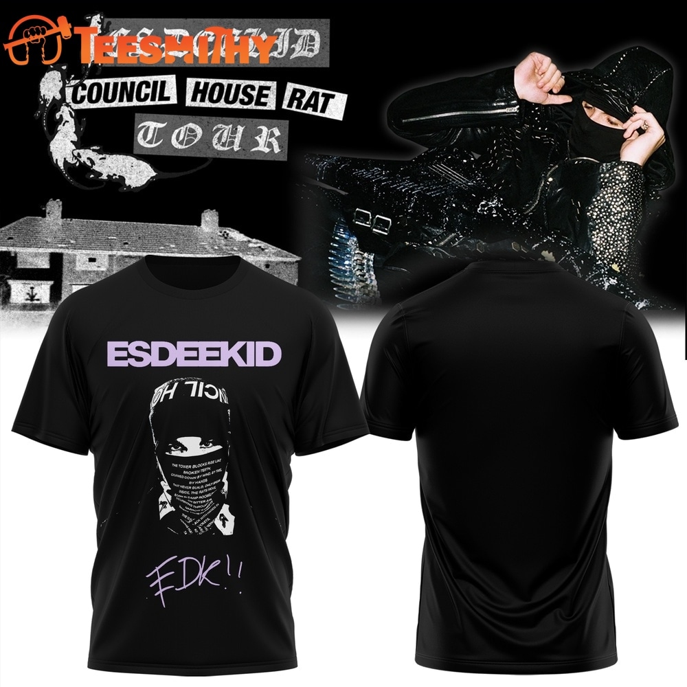 EsDeeKid Council House Rat Tour 2026 Signed 3D Shirt