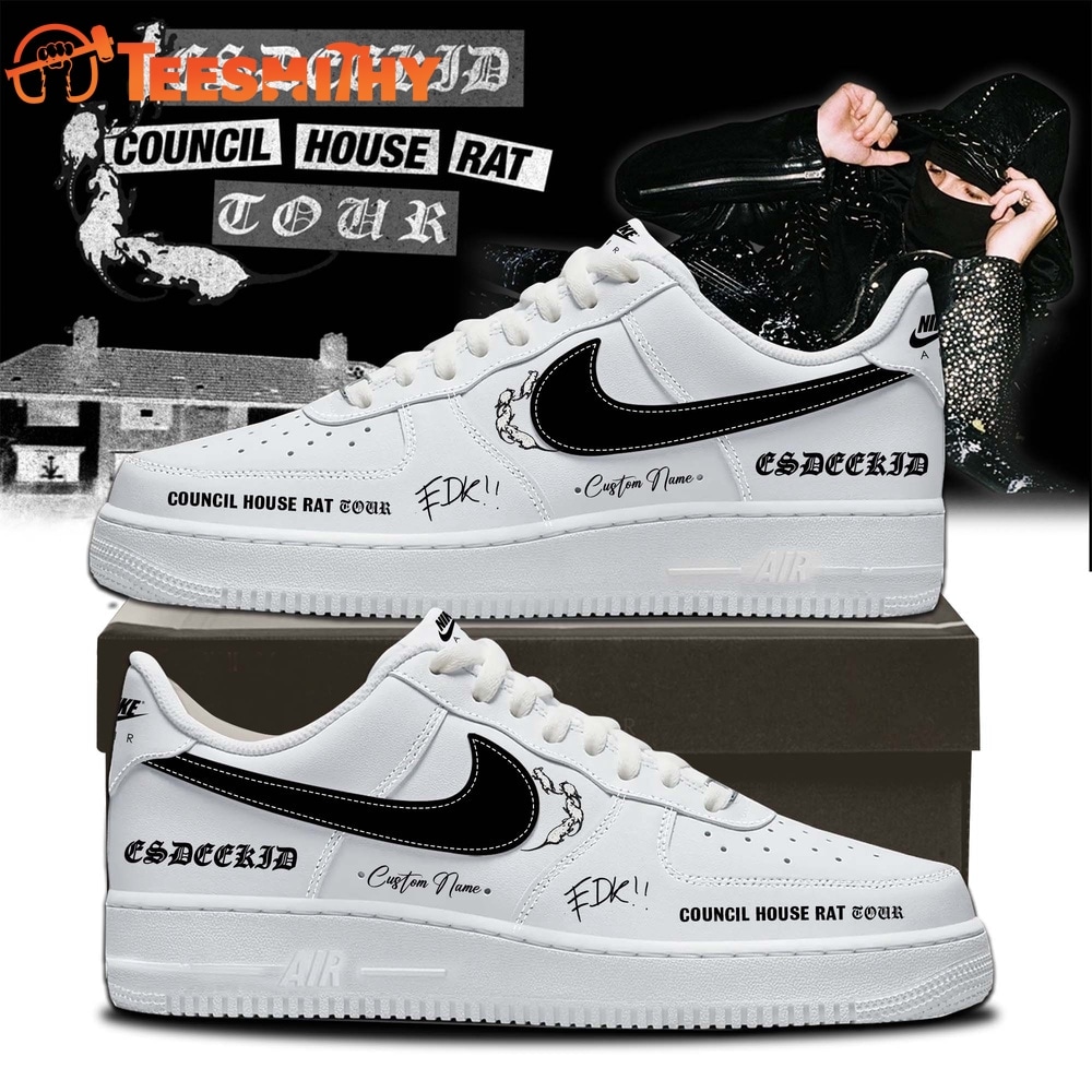 EsDeeKid Council House Rat Tour 2026 White Air Force 1 Shoes Sneaker