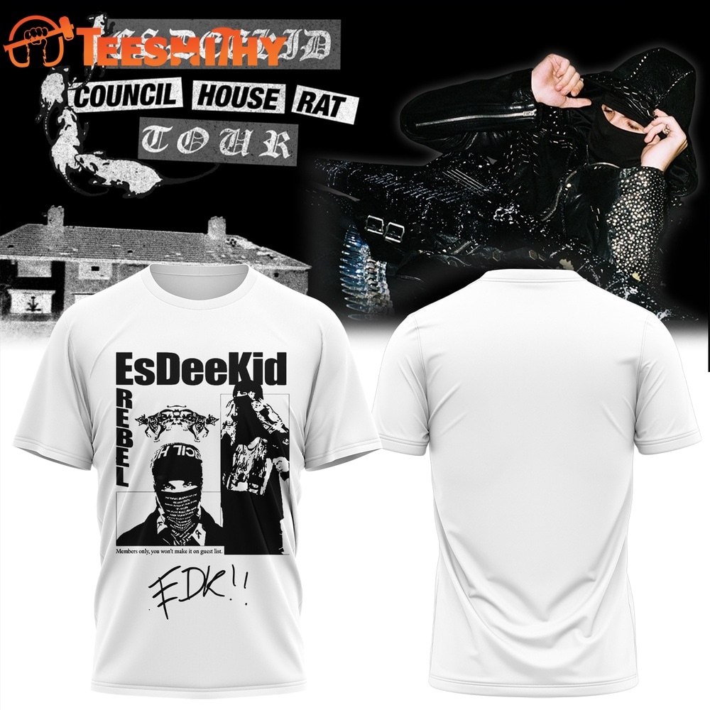 EsDeeKid Council House Rat Tour 2026 White T Shirt