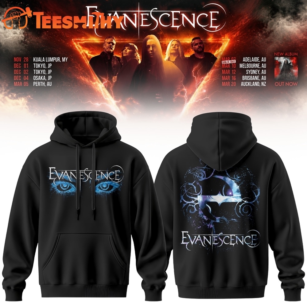 Evanescence Australia & New Zealand Tour 2027 New Design Hoodie