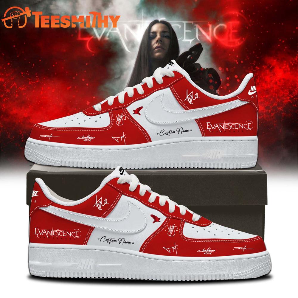 Evanescence Sanctuary 2026 World Tour Red Air Force 1 Shoes