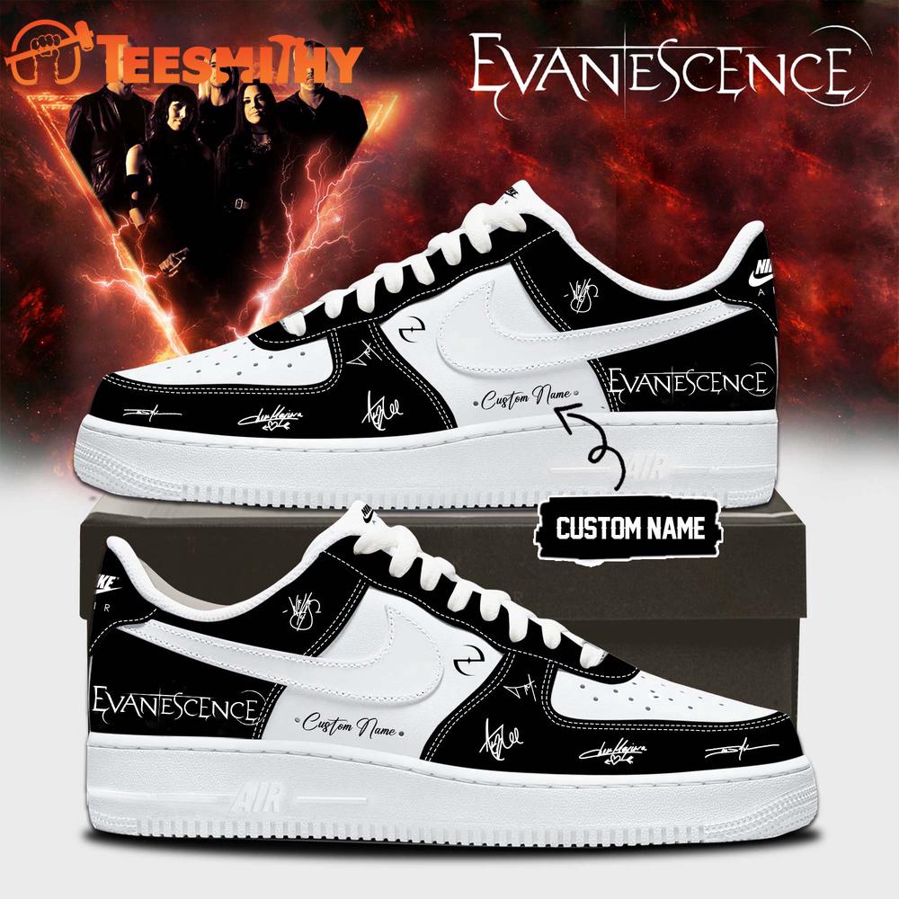 Evanescence World Tour 2026 Limited Edition Signature Black Air Force 1 Shoes