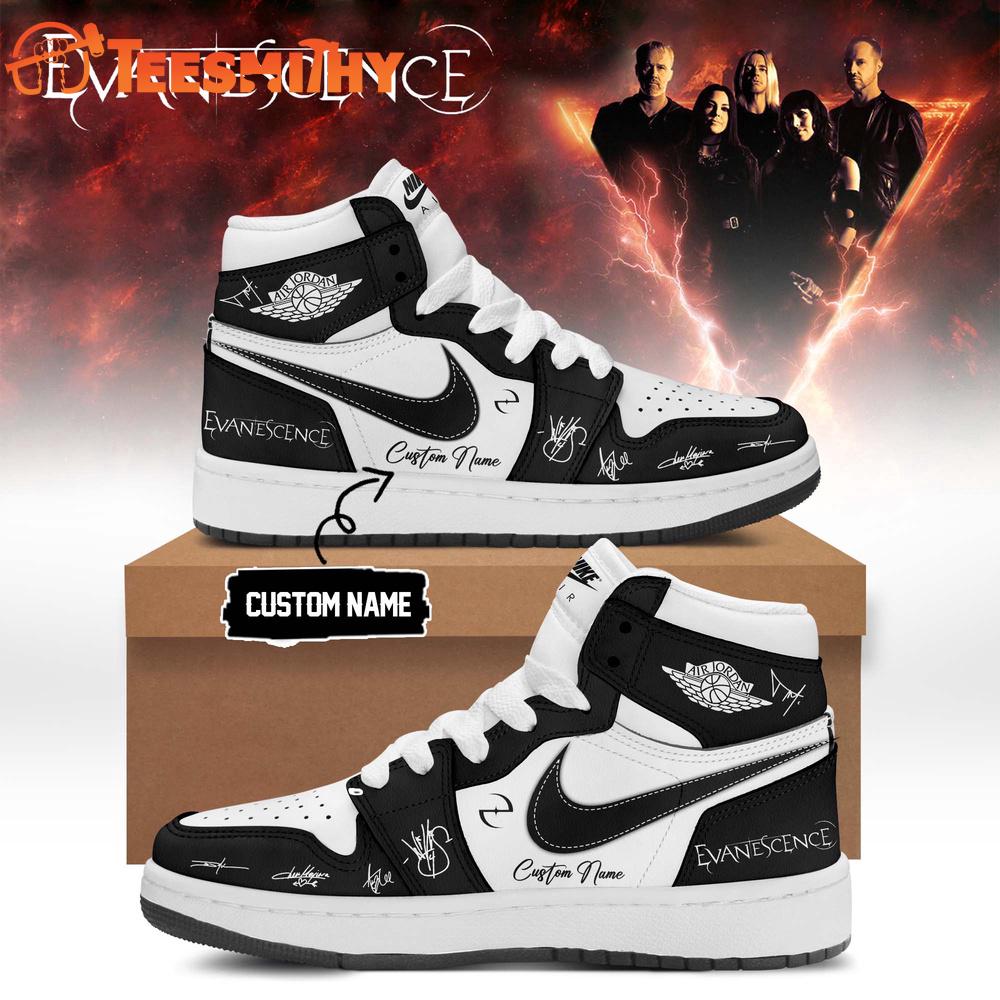 Evanescence World Tour 2026 Limited Edition Signature Black Air Jordan 1 Shoes