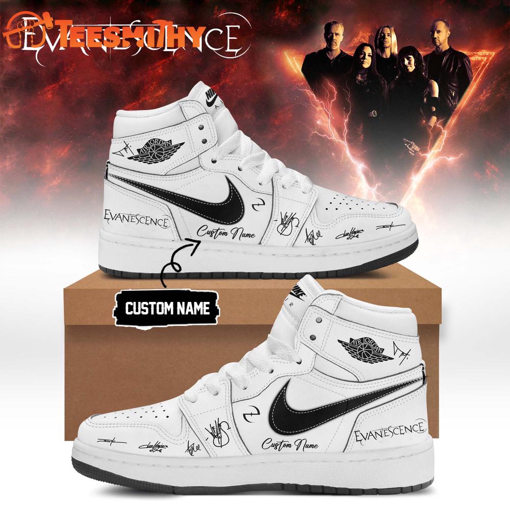Evanescence World Tour 2026 Limited Edition Signature White Air Jordan 1 Shoes