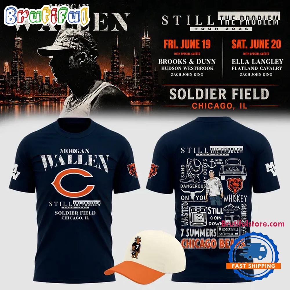 Exclusive 2026 Morgan Wallen x Chicago Bears Still The Problem Tour 2026 T Shirt