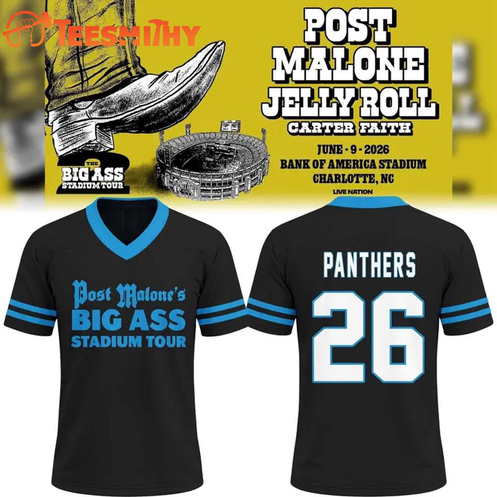 Exclusive 2026 Post Malone x Carolina Panthers Football Jersey