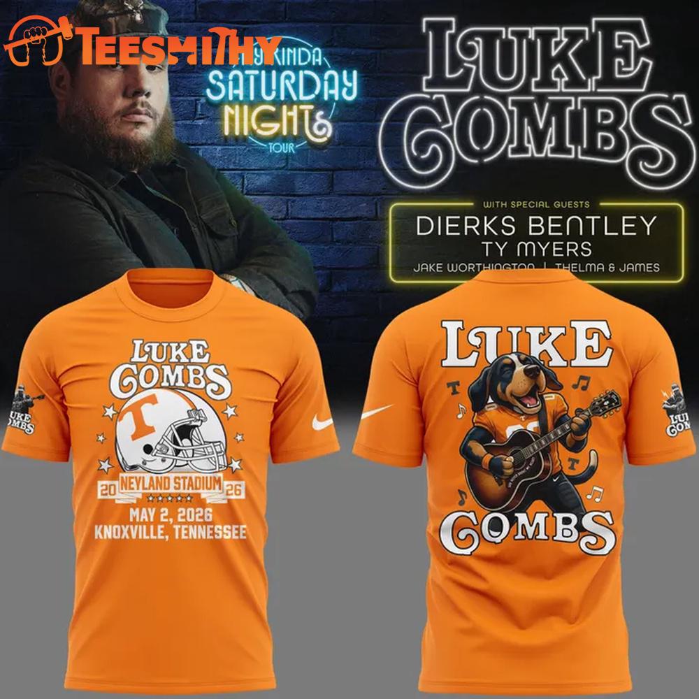 Exclusive Edition Luke Combs x Tennessee Volunteers Football Tour Country Music 2026 T Shirt