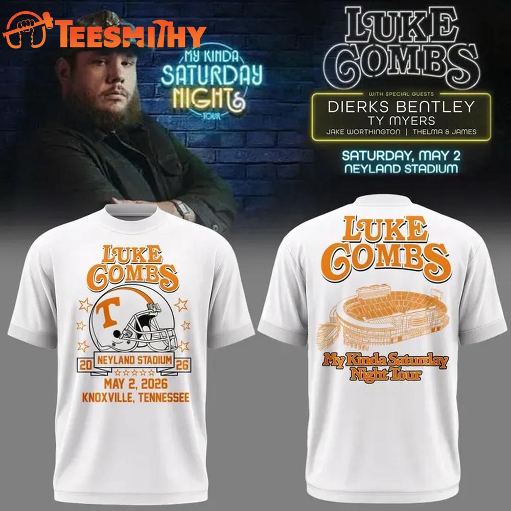 Exclusive Edition Luke Combs x Tennessee Volunteers Tour 2026 Neyland Stadium T Shirt