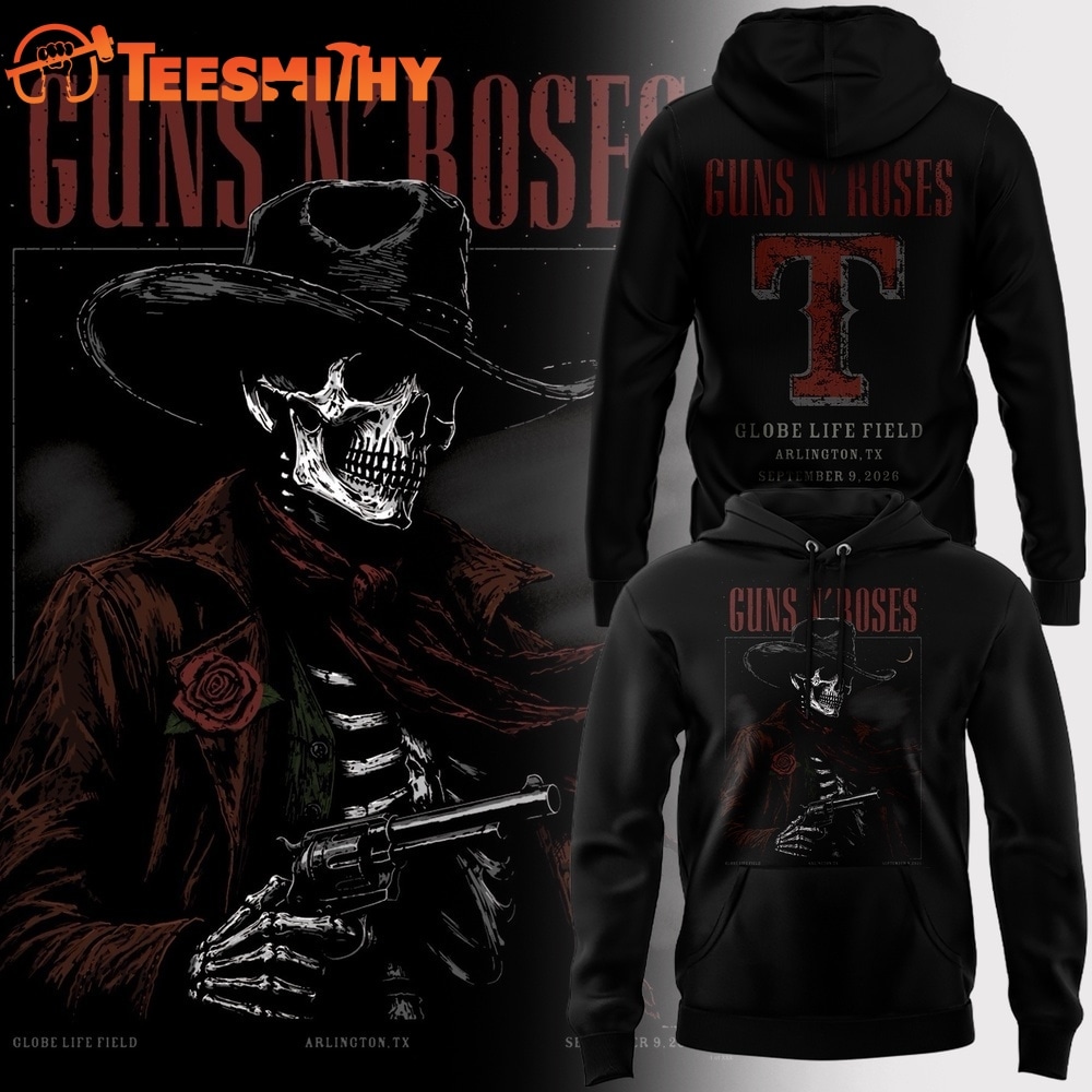 Exclusive Texas Rangers x Guns N’ Roses 2026 Hoodie