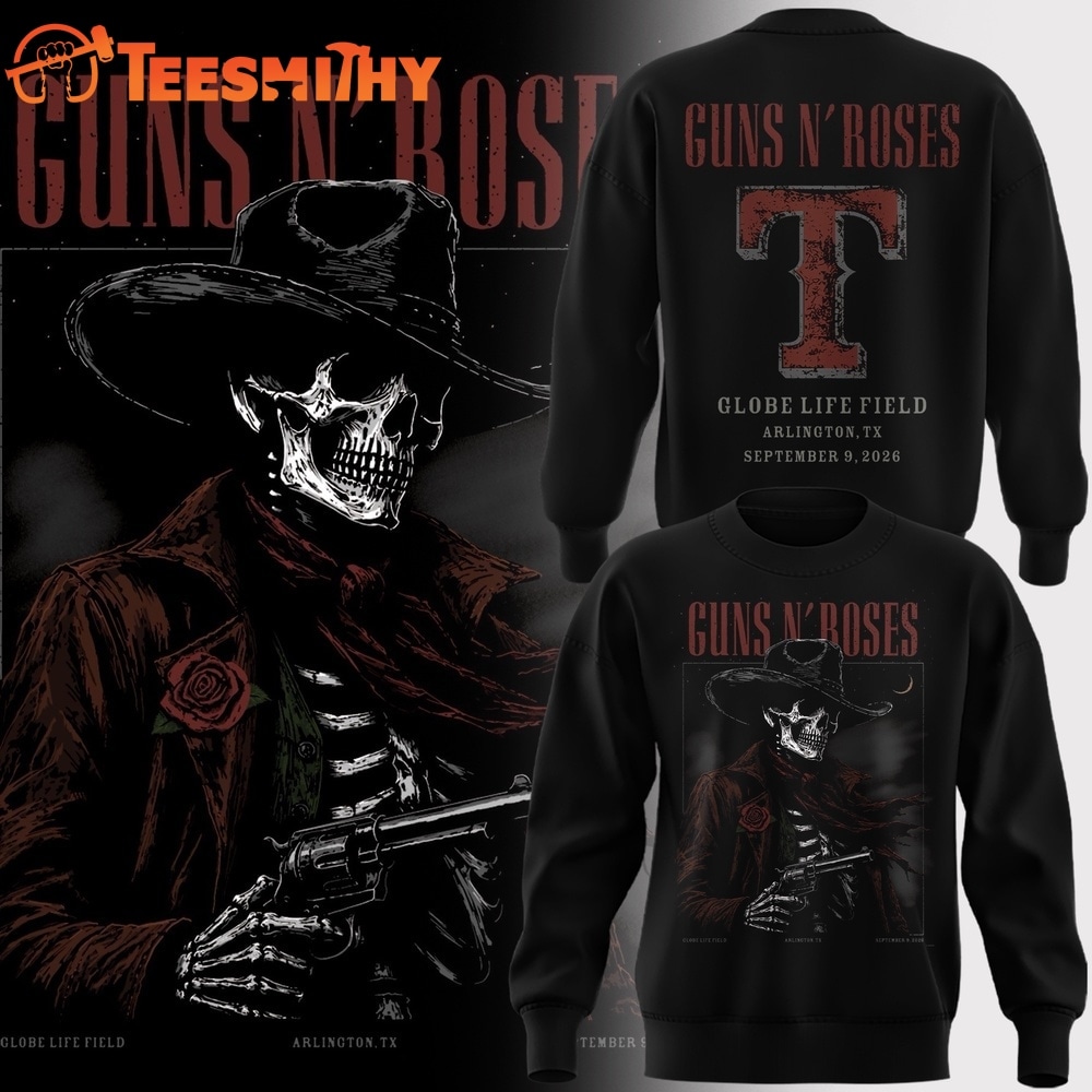 Exclusive Texas Rangers x Guns N’ Roses 2026 Sweatshirt