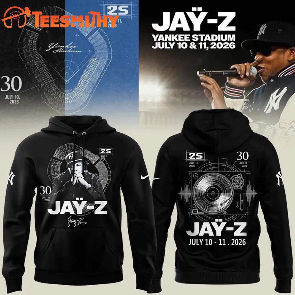 Exclusive Version JAY-Z Yankee Stadium Shows 2026 Black Hoodie