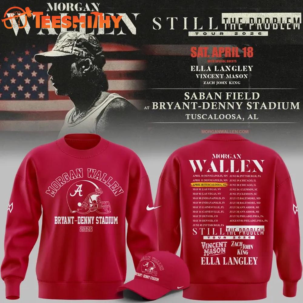 Exclusive Version Morgan Wallen x Alabama Crimson Tide 2026 Sweatshirt