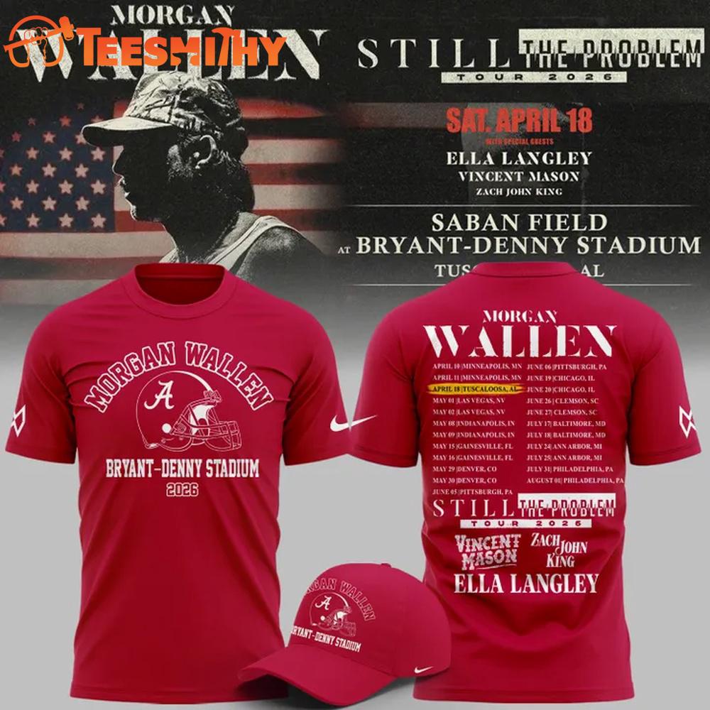 Exclusive Version Morgan Wallen x Alabama Crimson Tide 2026 T Shirt