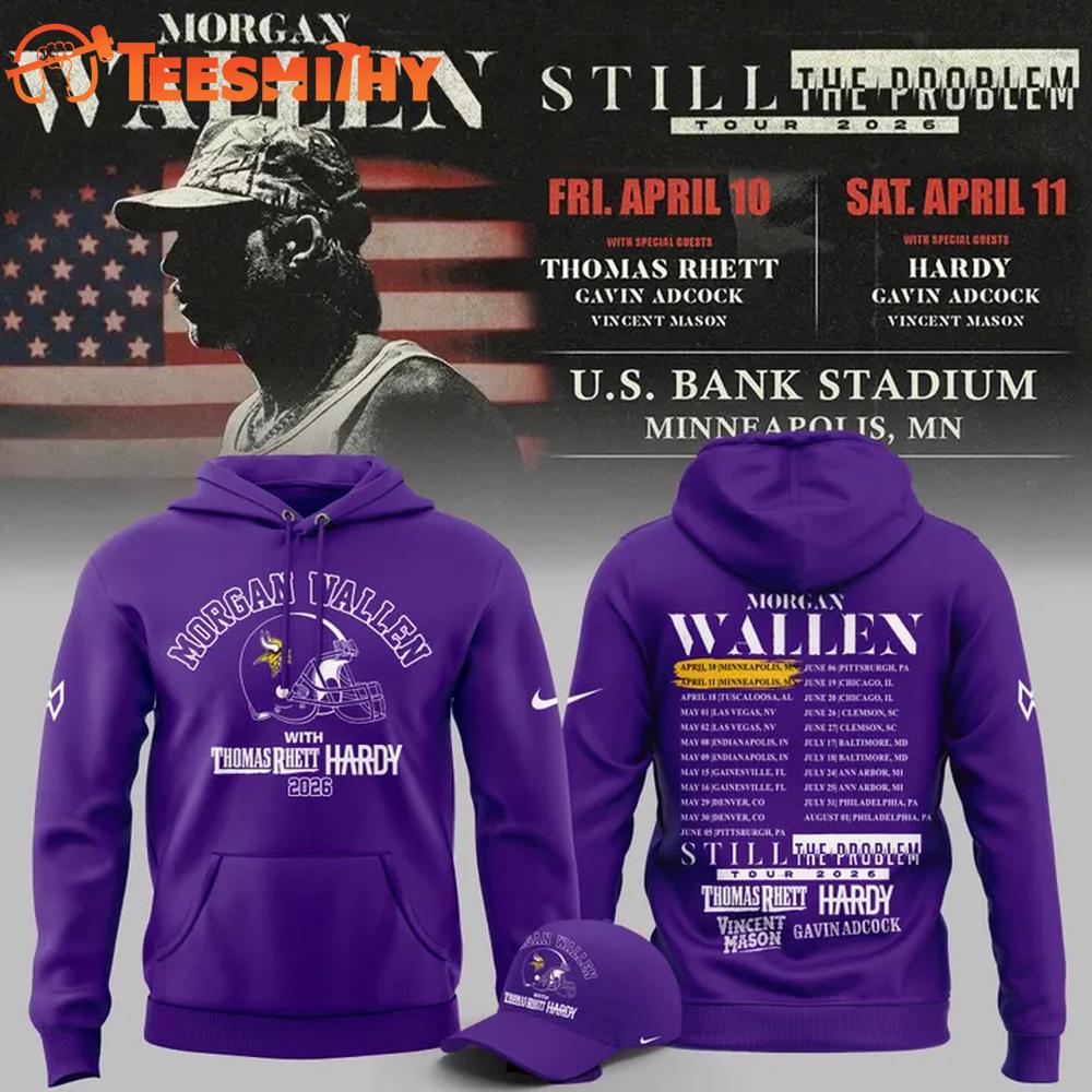 Exclusive Version Morgan Wallen x Minnesota Vikings 2026 Hoodie