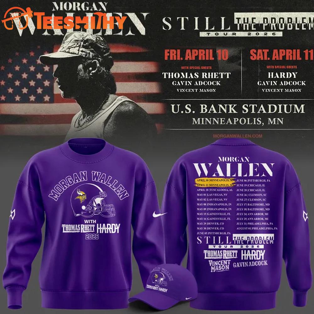 Exclusive Version Morgan Wallen x Minnesota Vikings 2026 Sweatshirt