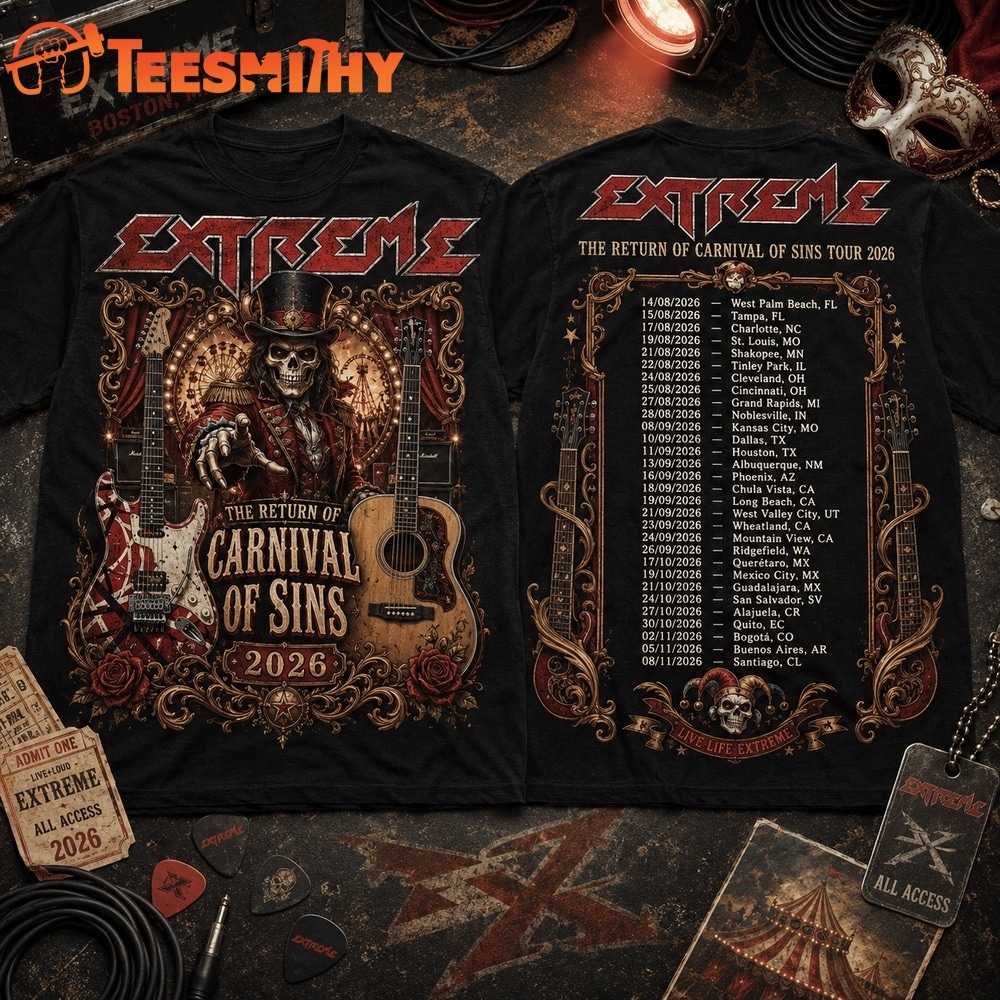 Extreme The Return of Carnival of Sins Tour 2026 3D Shirt
