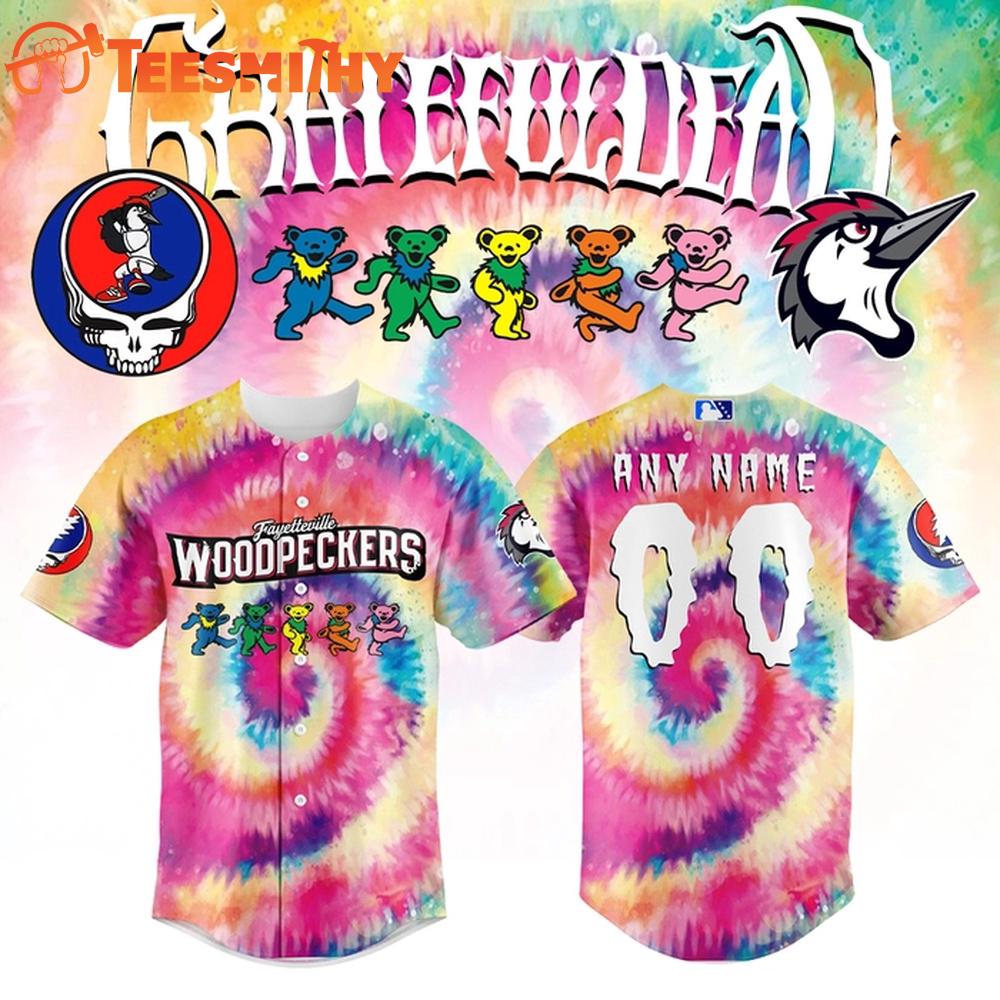 Fayetteville Woodpeckers Grateful Dead Baseball Jersey