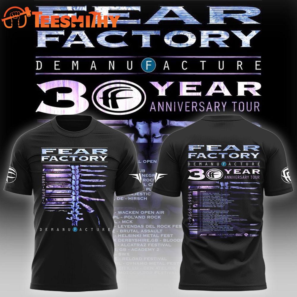 Fear Factory Demanu Facture 30 Year Anniversary Tour 2025 T Shirt