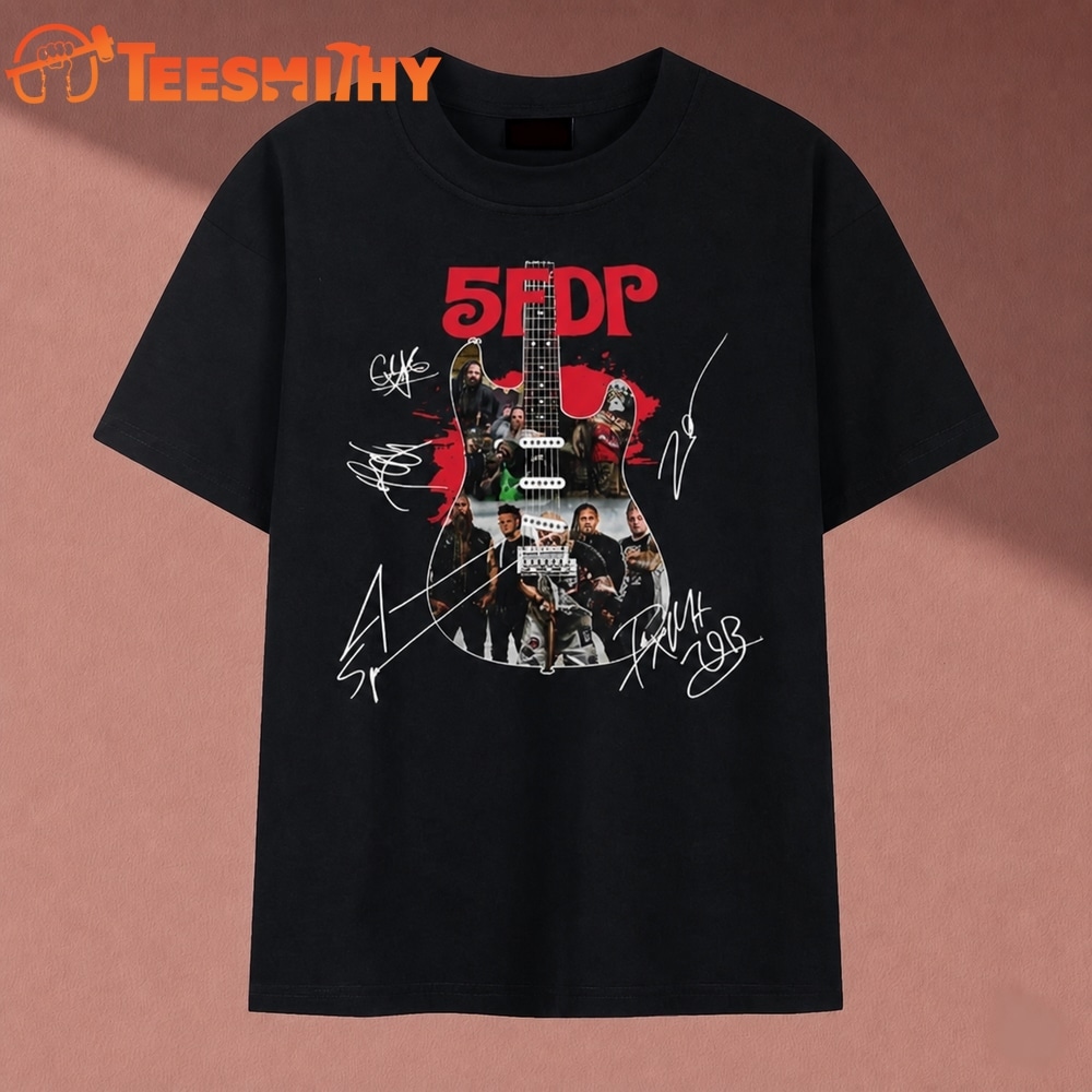 Five Finger Death Punch 5FDP Guitar Photo Collage T Shirt