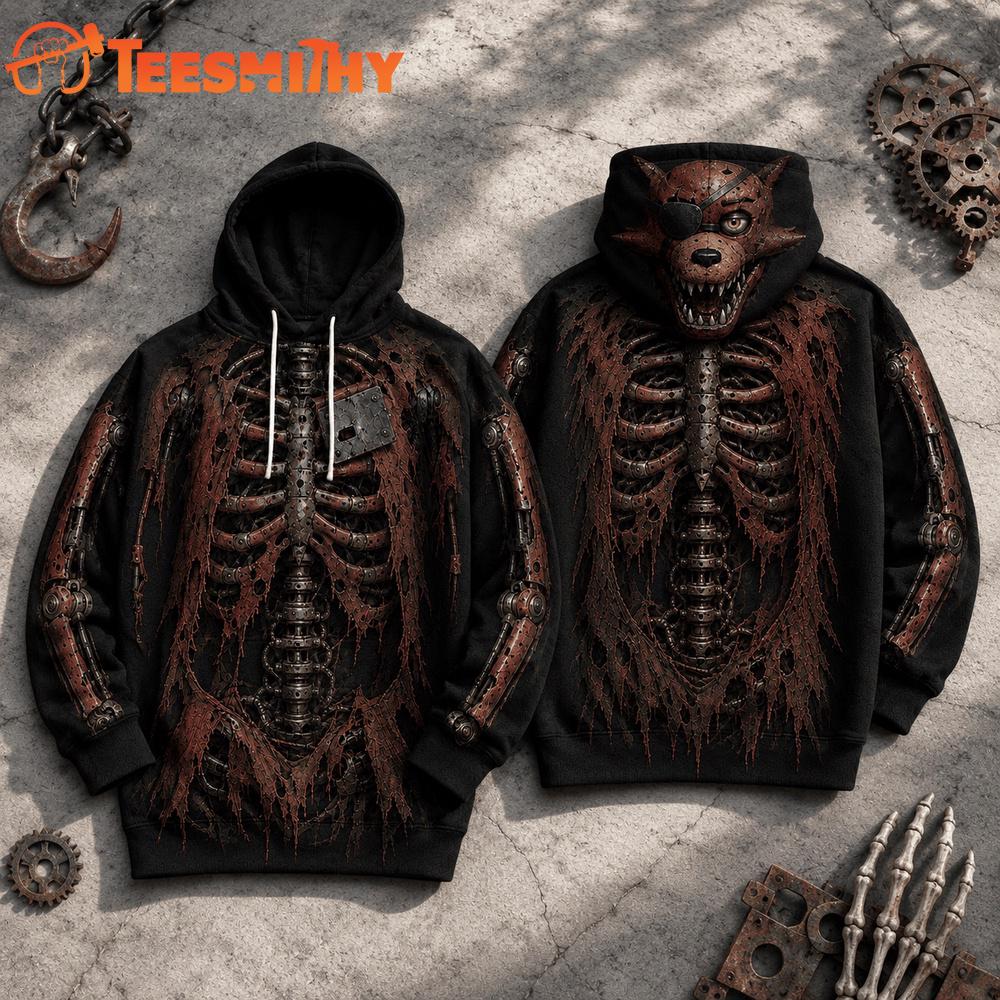 Five Nights At Freddy's Skeleton Graphic Halloween 2026 Hoodie
