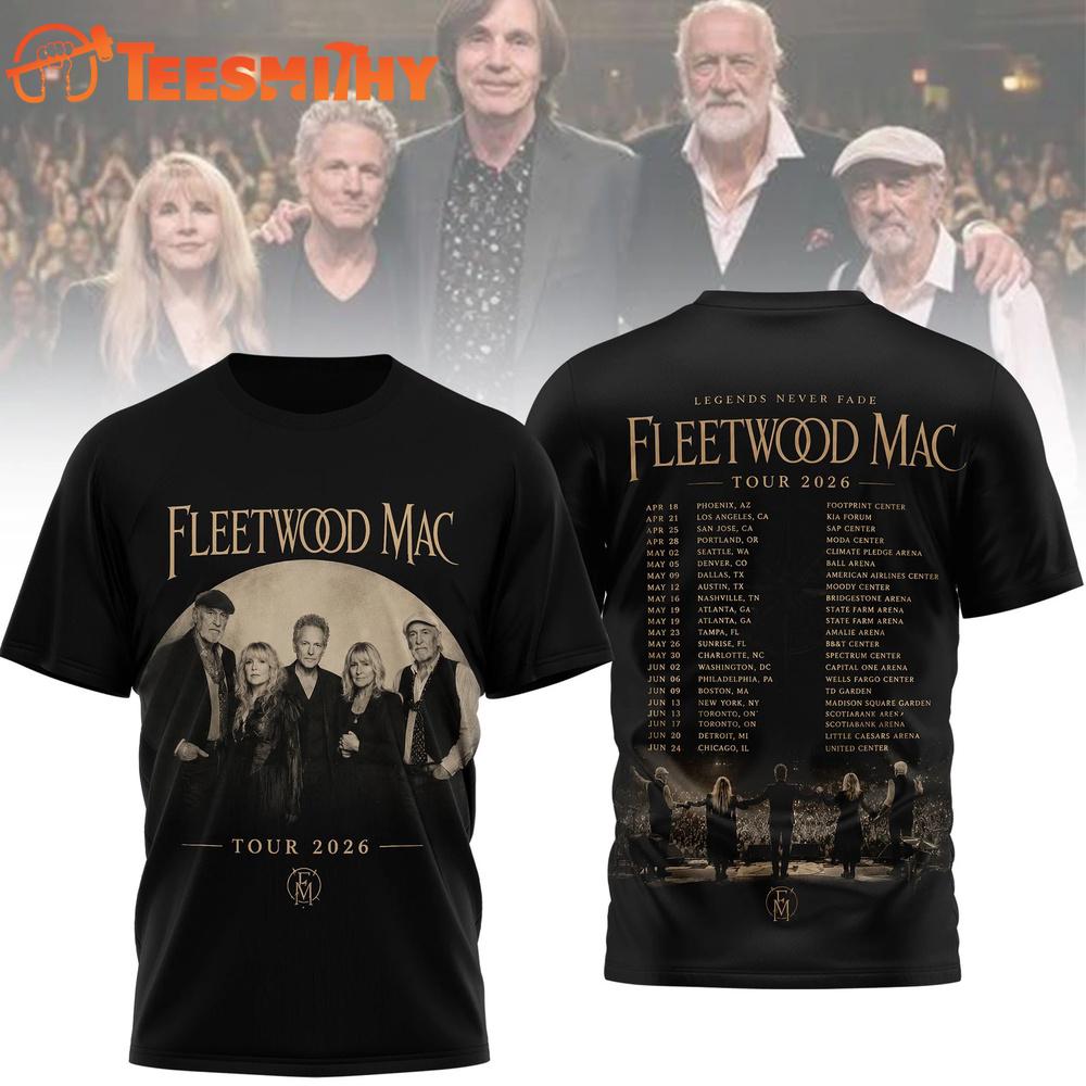 Fleetwood Mac Tour 2026 Scheduler T Shirt