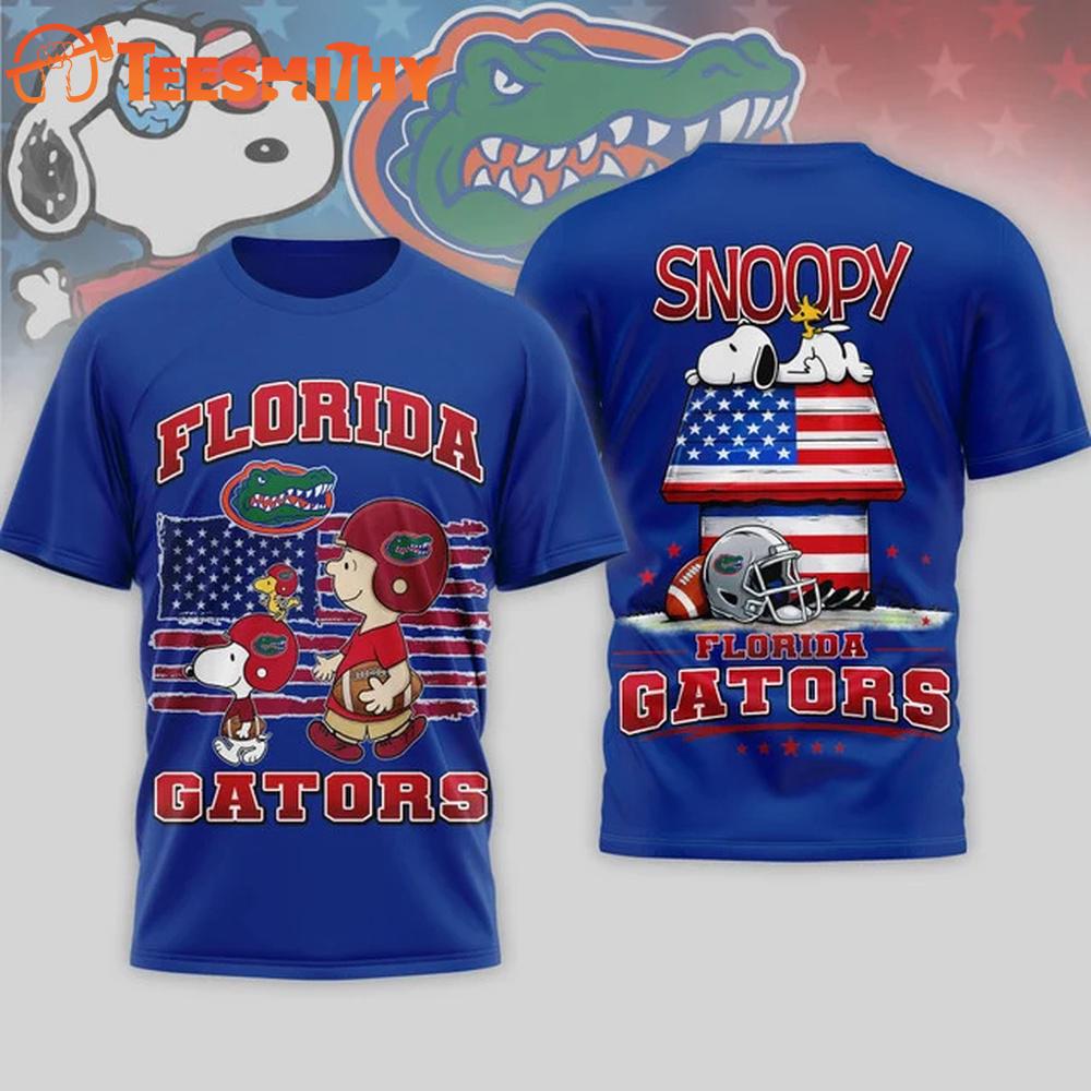 Florida Gators NCAA America 250 with Snoopy 3D T Shirt