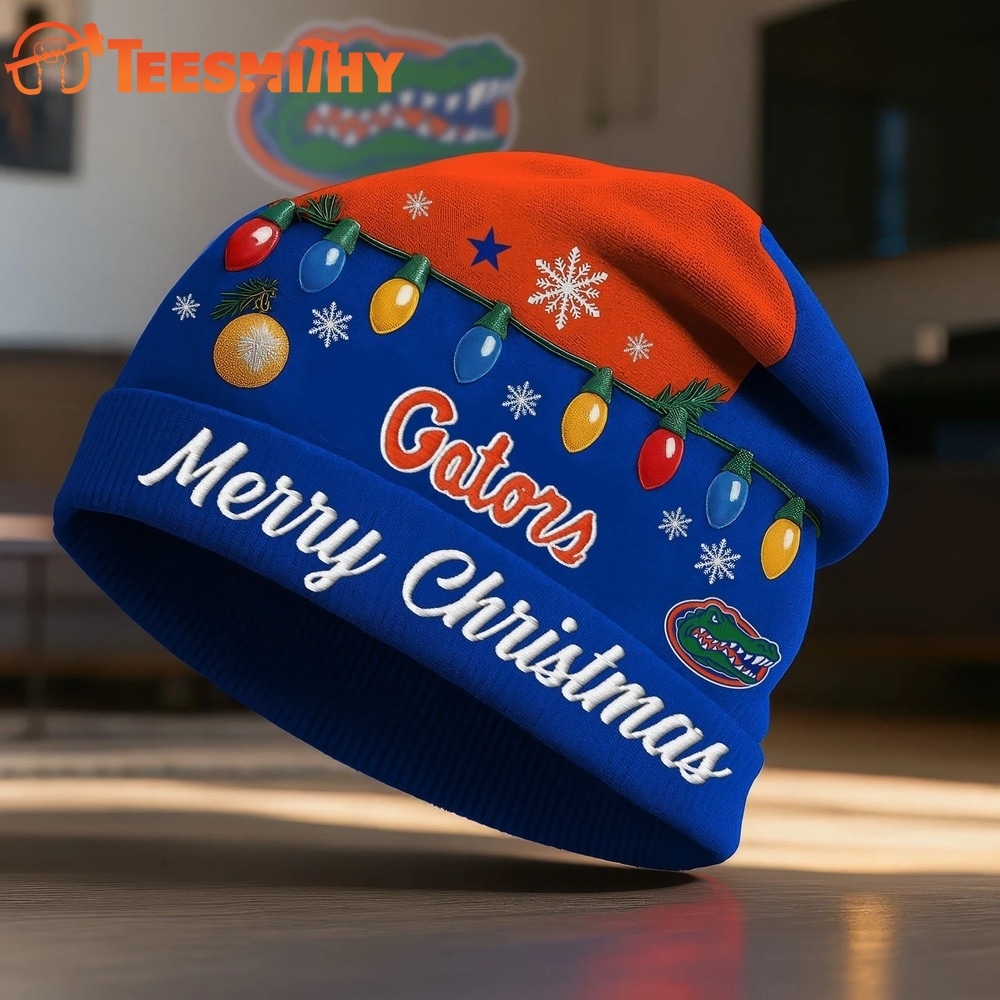 Florida Gators NCAA Merry Christmas Beanie Hat