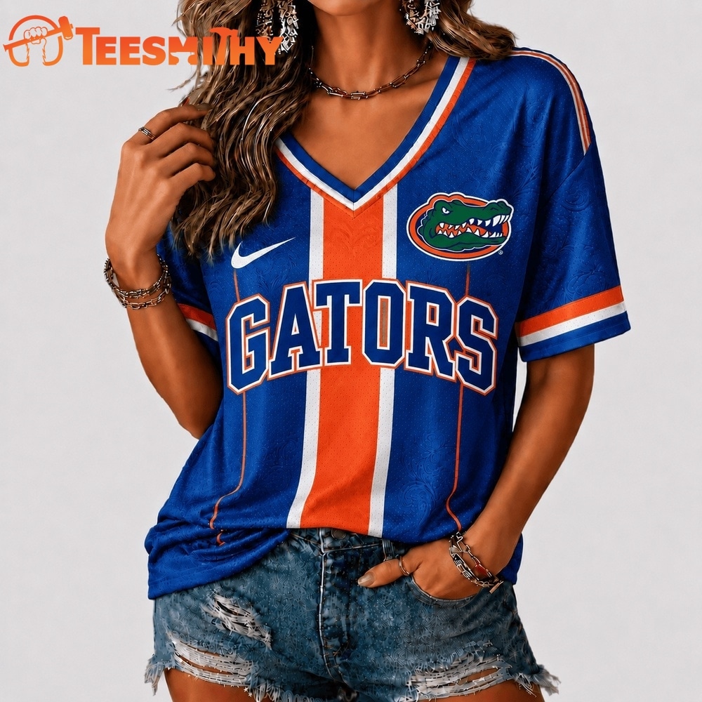 Florida Gators NCAA Rivalry Game Spirit V neck T Shirt