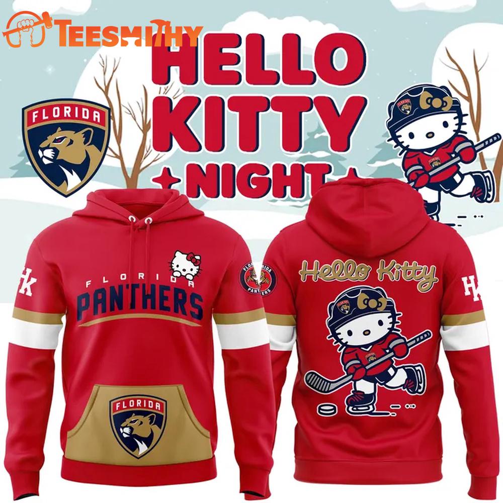 Florida Panthers x Hello Kitty Limited Edition Hoodie Shirt