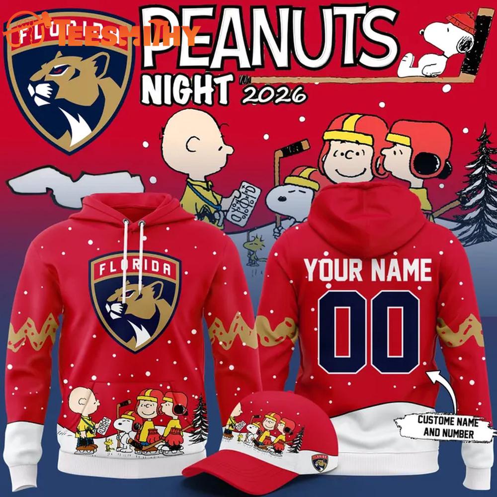 Florida Panthers x Peanuts Night 2026 Limited Edition Hoodie Shirt