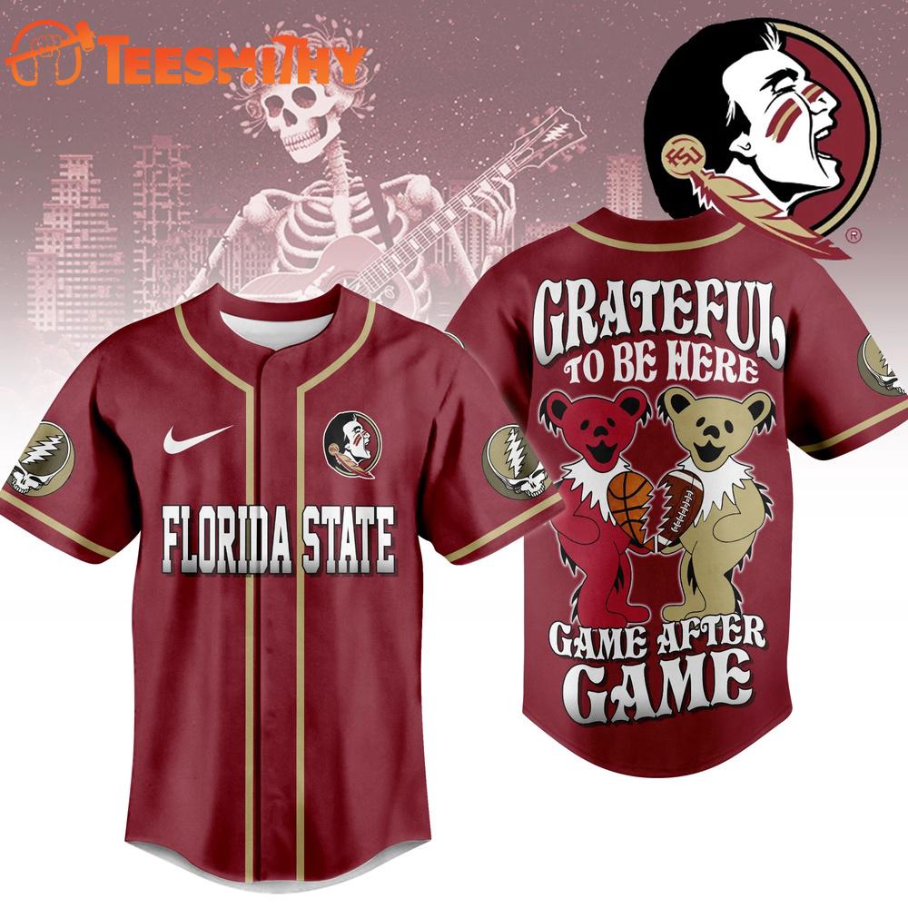 Florida State Seminoles NCAA College Grateful Dead Sports Baseball Jersey