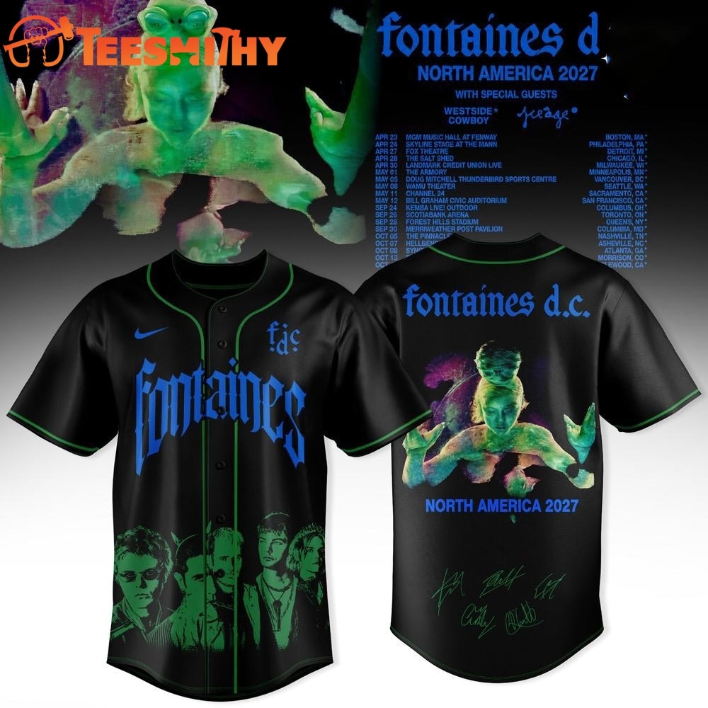 Fontaines D.C. North America 2027 Tour New Design Baseball Jersey