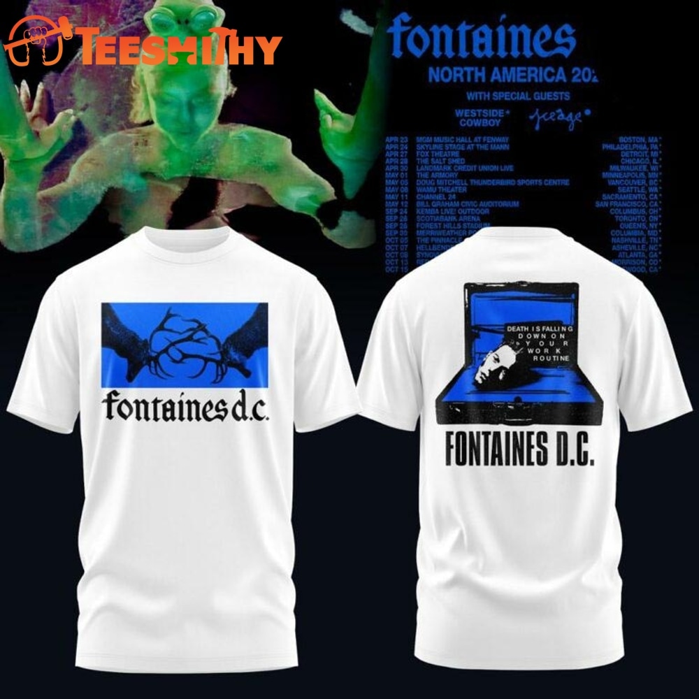 Fontaines D.C. North America 2027 Tour White T Shirt