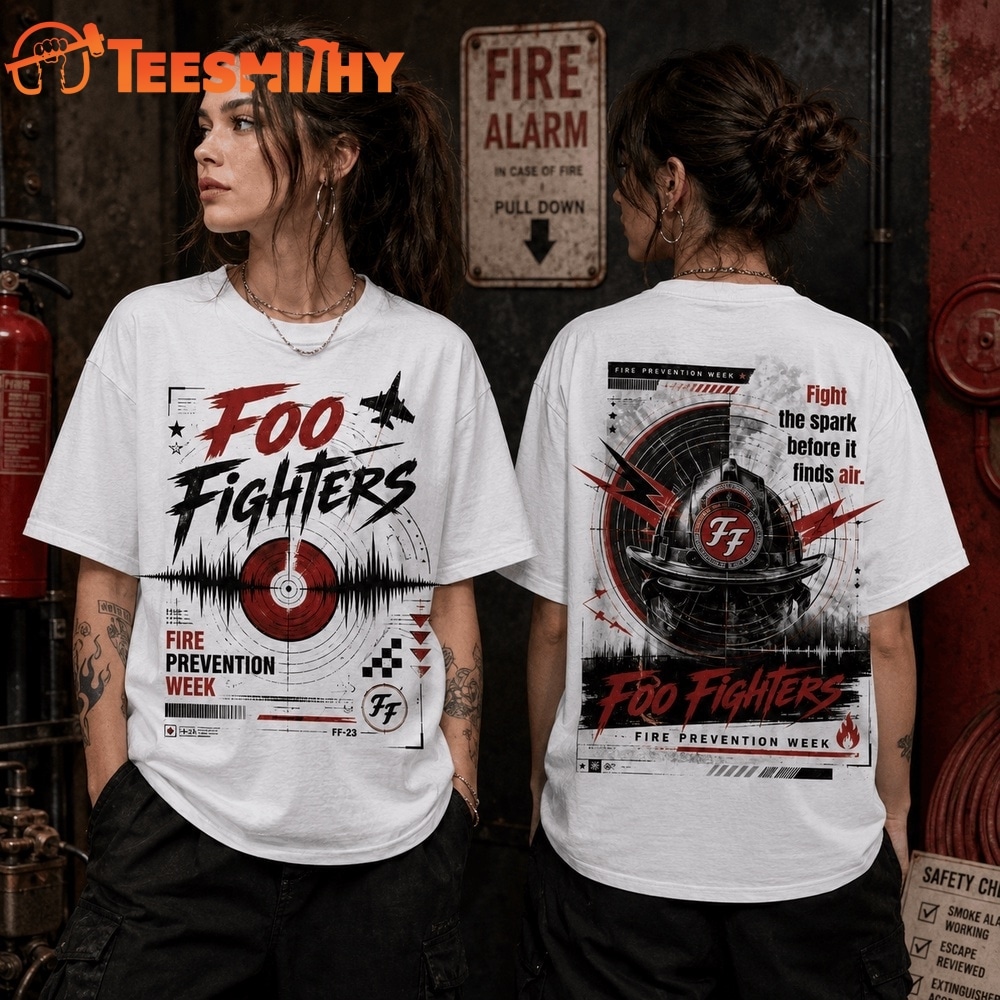 Foo Fighters Fire Prevention Week Rock 3D Shirt