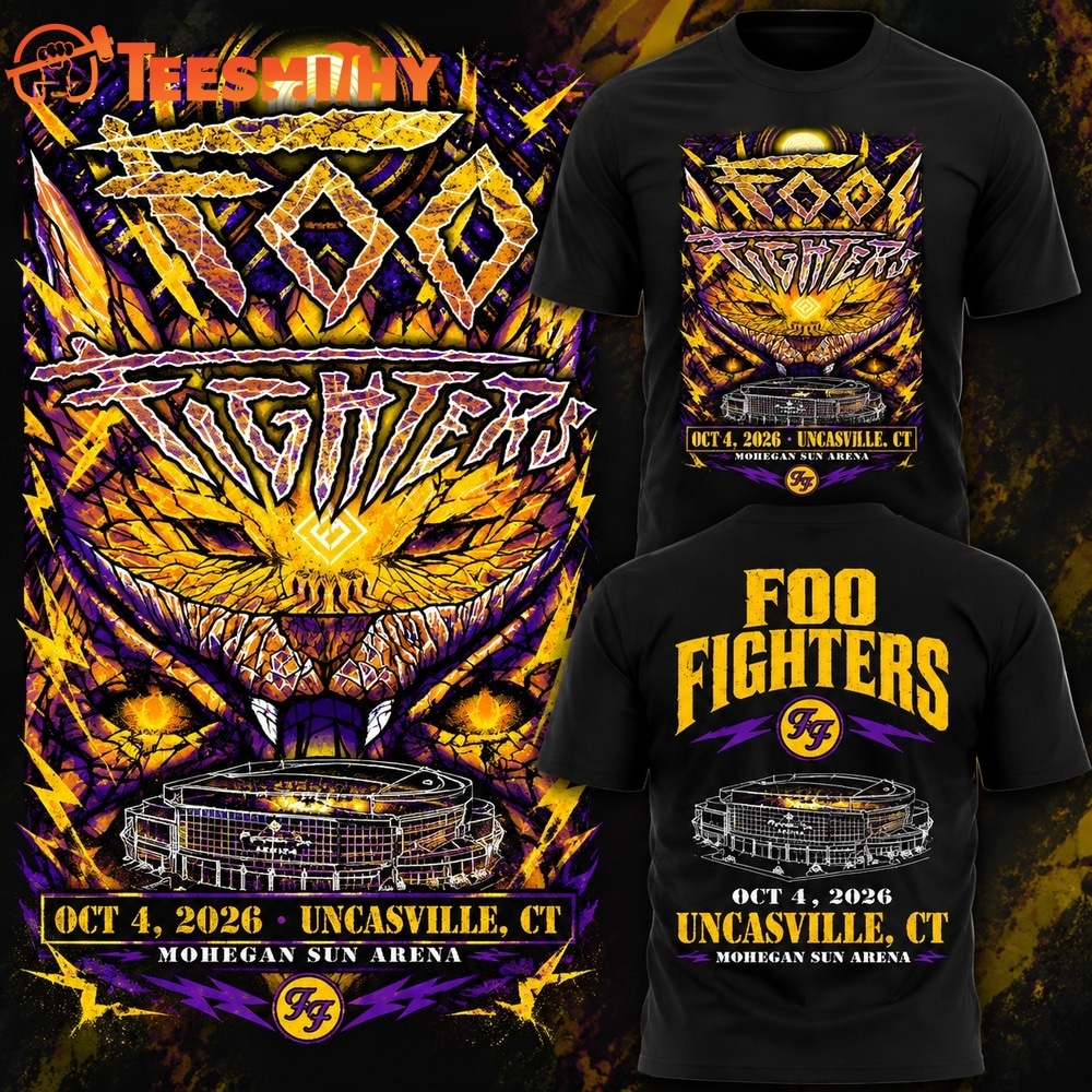 Foo Fighters Mohegan Sun Arena Uncasville CT 2026 Black T Shirt