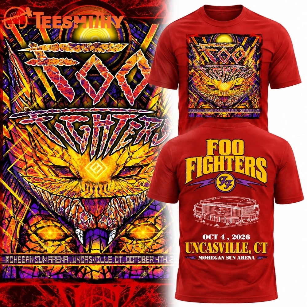 Foo Fighters Mohegan Sun Arena Uncasville CT 2026 Red T Shirt