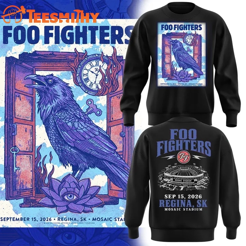 Foo Fighters Mosaic Stadium Regina 2026 Tour Sweatshirt