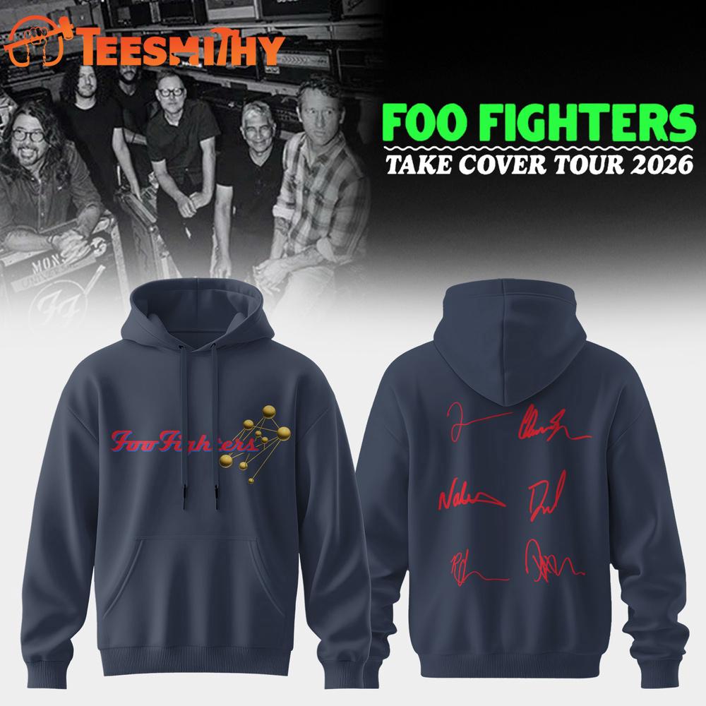Foo Fighters Take Cover Tour 2026 Limited Edition Signature 3D Hoodie