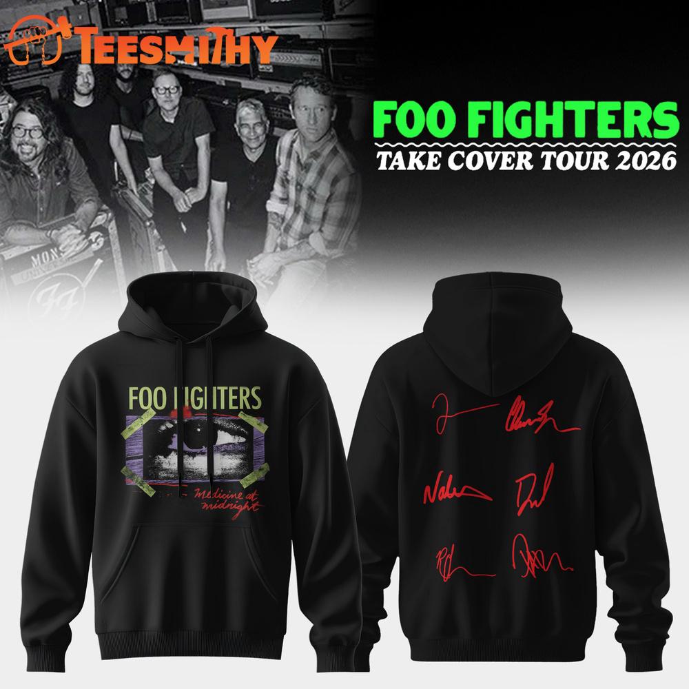 Foo Fighters Take Cover Tour 2026 Limited Edition Signature New Design Hoodie