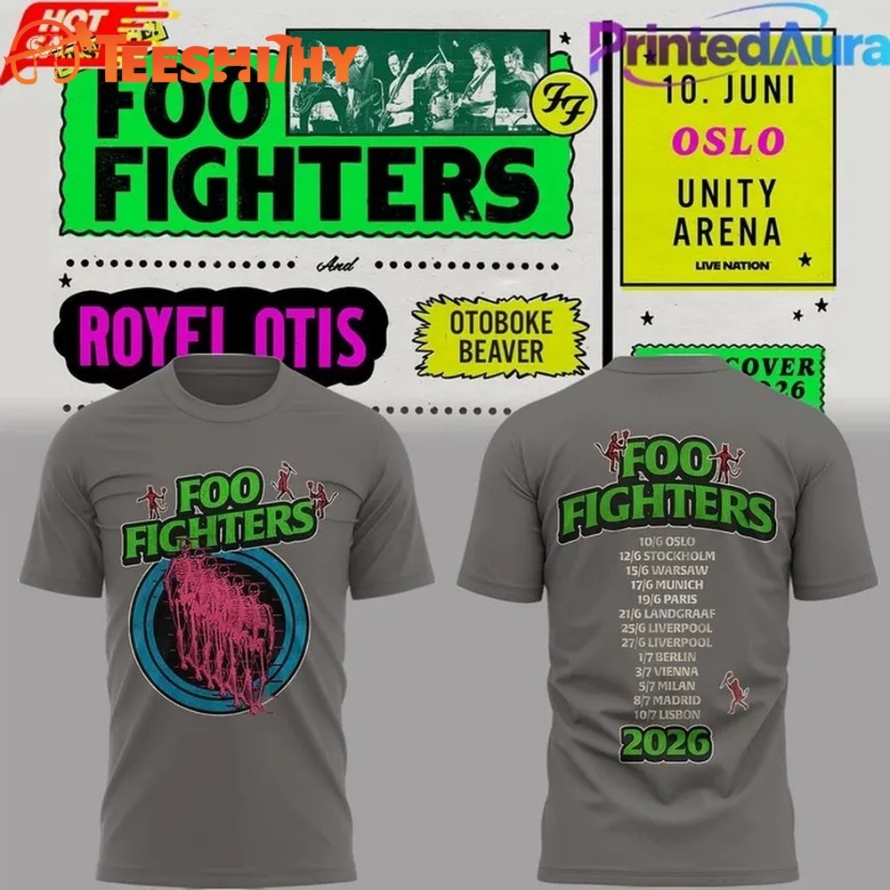 Foo Fighters Take Cover Tour 2026 Limited Edition T Shirt