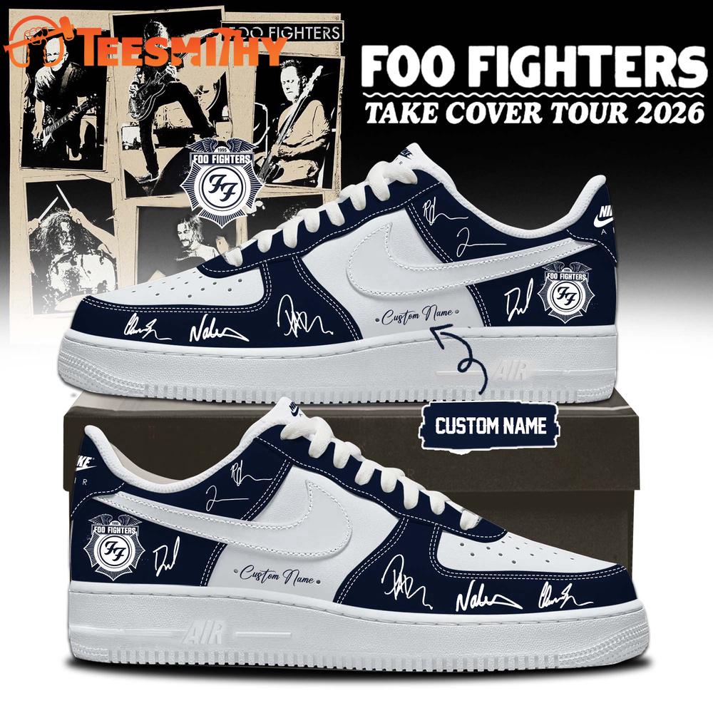 Foo Fighters Take Cover Tour 2026 Signature Air Force 1 Shoes Sneaker