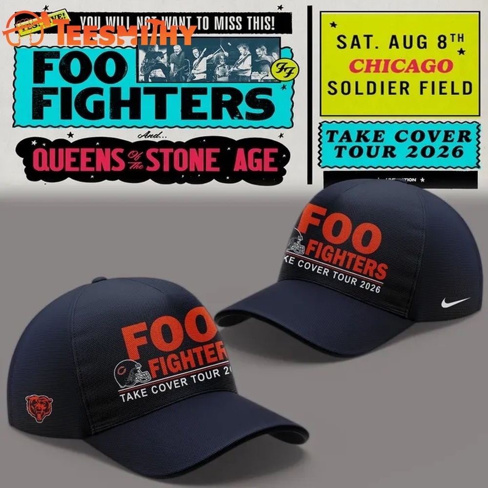 Foo Fighters x Chicago Bears Take Cover Tour 2026 Cap