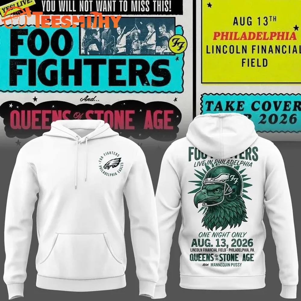 Foo Fighters x Philadelphia Eagles Take Cover Tour 2026 Hoodie